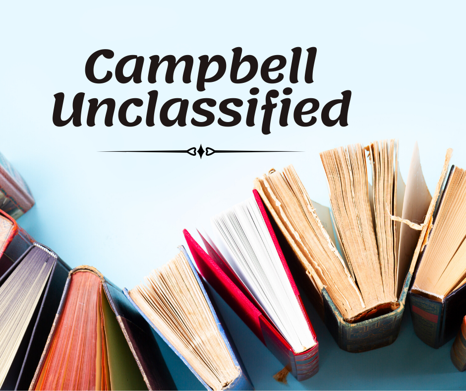 Books standing on end, words 